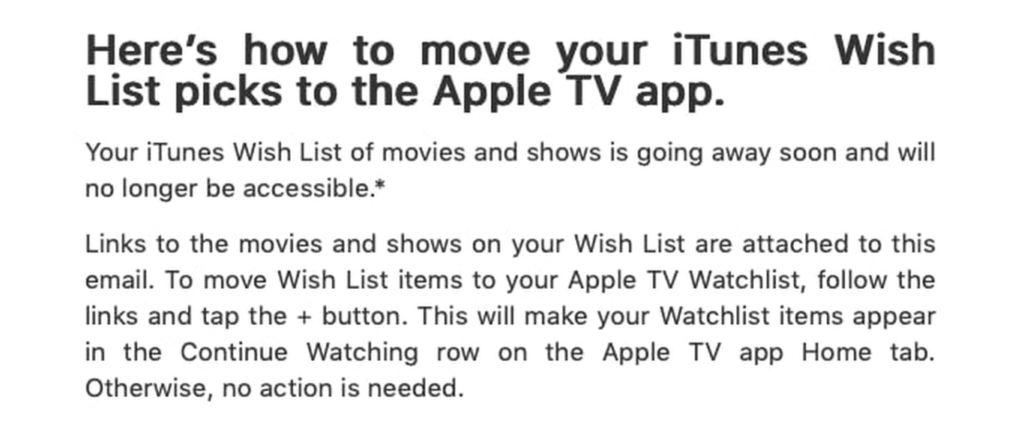 iTunes Wishlist Feature Officially Ends