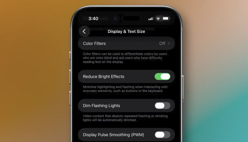 Reduce Bright Effects for a More Comfortable Display
