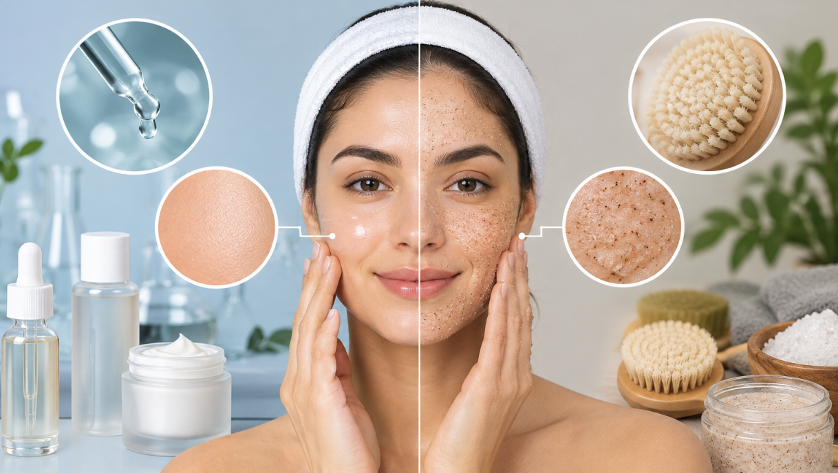 Understanding Chemical vs Physical Exfoliants